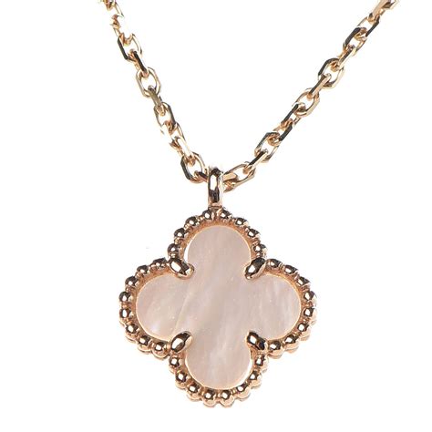 van cleef and arpels alhambra necklace mother of pearl replica|van cleef alhambra necklace price.